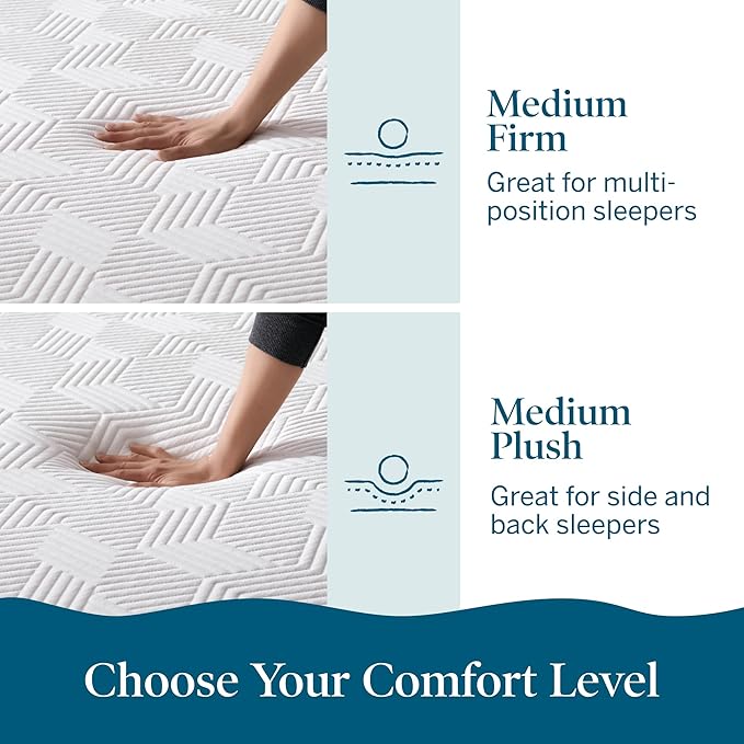 Lucid 8 Inch Memory Foam Mattress - Medium Plush Feel - Infused with Refreshing Bamboo Charcoal and Cooling Gel - Bed in a Box - Temperature Regulating - Pressure Relief - Breathable - Twin Size