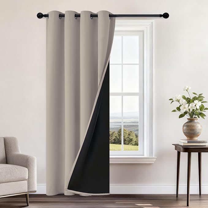 Yakamok Natural Blackout Curtains 84 Inches Long by Yakamok