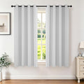 Joydeco White Curtains 72 Inches Long 2 Panels Set, Thermal Insulated Long by JOYDECO