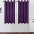 Purple Thermal Blackout Curtains/52 x 54 Inch/Set of 2 Panels Room Darkening by Lemomo
