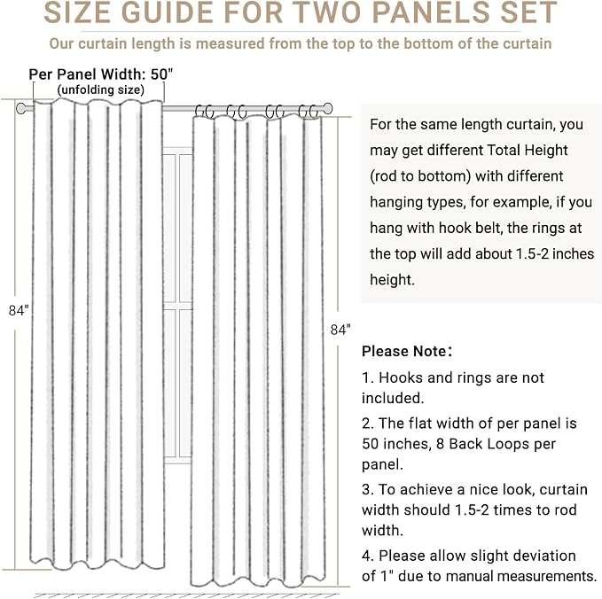 Faux Linen Total Blackout Curtains - Image 7