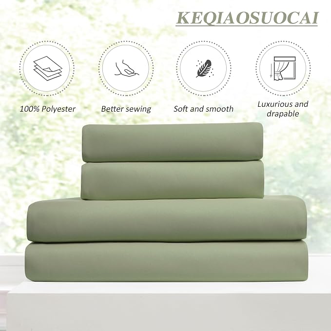 90 Inch Light Sage Green Eucalyptus Color Blakcout Curtains - Image 5