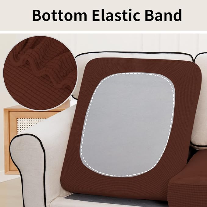 Easy-Going Stretch 3 Pieces Couch Cushion Cover - Image 4