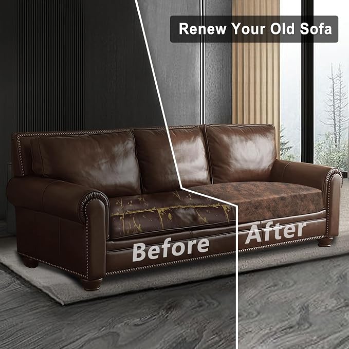 ANARACHON Leather Look Couch Cushion Covers Sofa Seat Slipcovers Sets Couches - Image 7