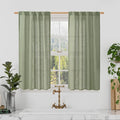 Semi Sheer Linen Curtains 40 Inch Length by LAMIT