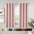 MIULEE Blackout Curtains for Bedroom 2 Panels 50 x 63 Inch Long Pink | Thermal by MIULEE
