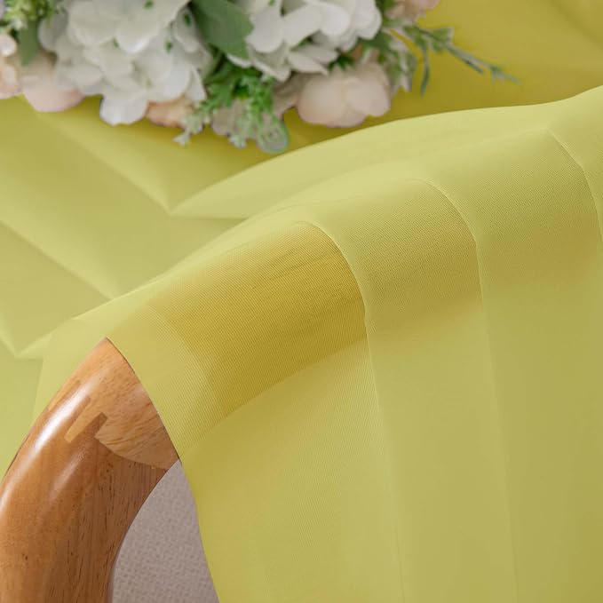 Sheer Curtains 63 inch Length 2 Panels Set - Image 3
