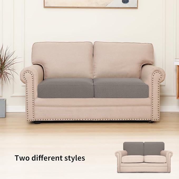 Easy-Going Stretch 2 Pieces Couch Cushion Cover - Image 2