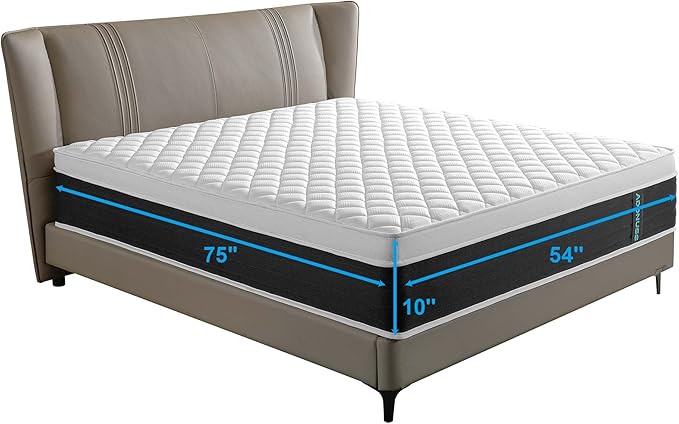 Full Mattresses,Memory Foam Hybrid 10 Inch Full Size Mattress,Black&White Pocket Spring Full Size Black&White Mattress,CertiPUR-US.
