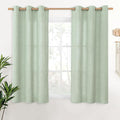 YoungsTex Sage Green Linen Curtains 48 Inch Length by YoungsTex