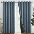 SimpleHome Stone Blue 100% Blackout Curtains Room Darkening Living Room 84L | by SimpleHome