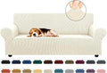 Stretch Couch Covers for Sofa, 3 Cushion Couch Slipcover, Elastic Bottom for by KEKUOU