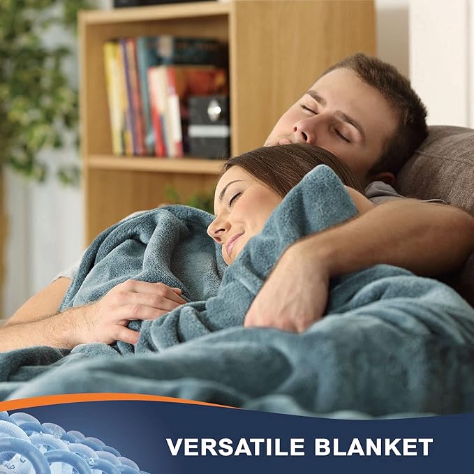 Walensee Fleece Blanket Plush Throw Fuzzy Lightweight (King Size 108x90 Washed Blue/Slate Blue/Grey Blue) Super Soft Microfiber Flannel Blankets for Couch, Bed, Sofa Warm and Cozy for All Seasons