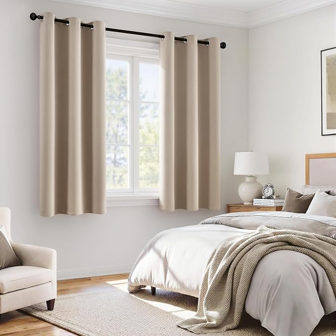 MIULEE Taupe 100% Blackout Curtains - Image 6
