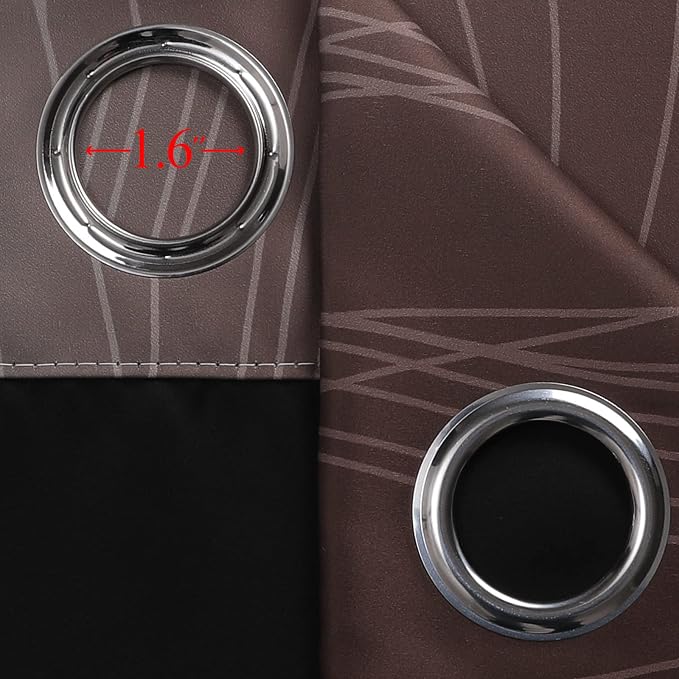 Brown and Teal Ombre Blackout Curtains - Image 7