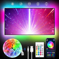 LED Backlight TV LED Strip Lights, 23ft RGB LED Lights with Remote, Music Sync Bluetooth APP Control, USB Powered for Bedroom/Gaming Room