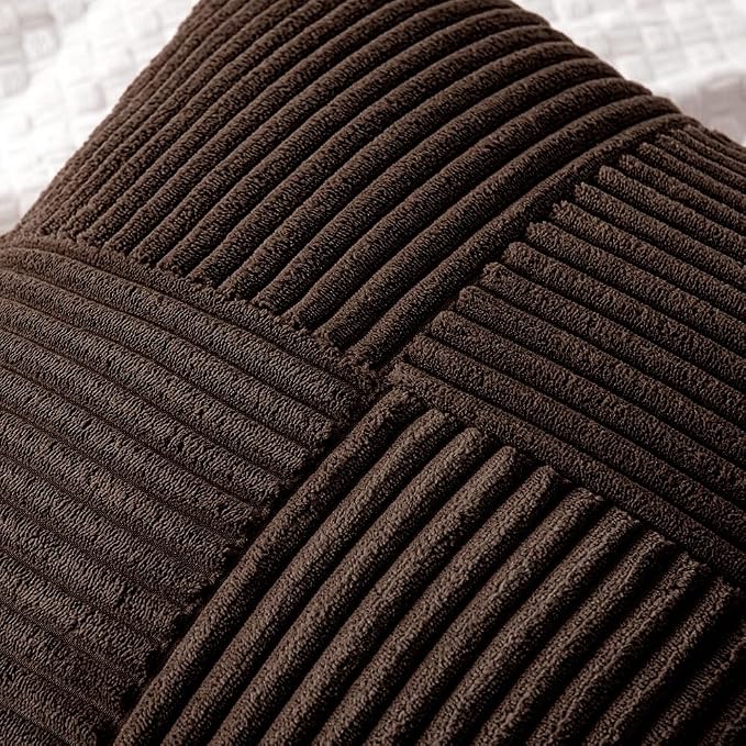 MIULEE Dark Brown Decorative Throw Pillow Covers - Image 2