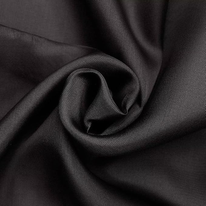 SpaceDresser Basic Rod Pocket Sheer Voile Window Curtain Panels Black 1 Pair 2 - Image 7