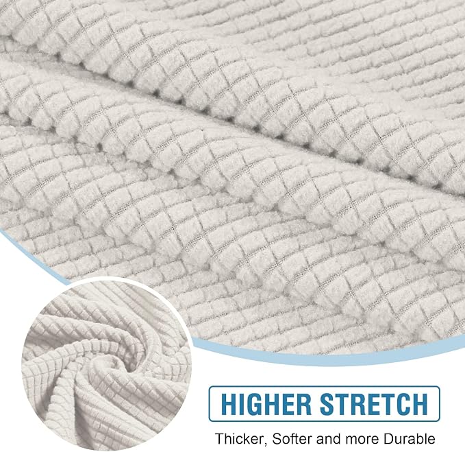 H.VERSAILTEX Sectional Couch Covers 4 Pieces Sofa Seat Cushion Covers L Shape - Image 5