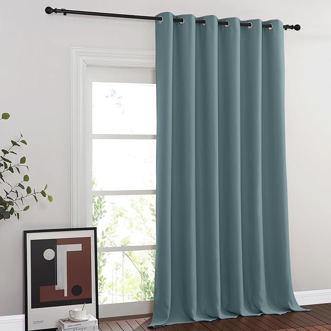 NICETOWN Blackout Sliding Door Curtain 95 inches Long, Grommet Thermal Curtain - Image 2