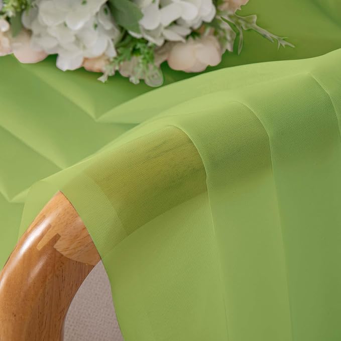 Sheer Curtains 84 Inches Long 2 Panels Set, Light Filtering Transparent - Image 3
