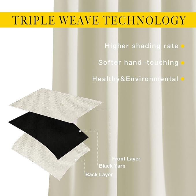 NICETOWN Room Darkening Curtains 108 inch Length - Image 5
