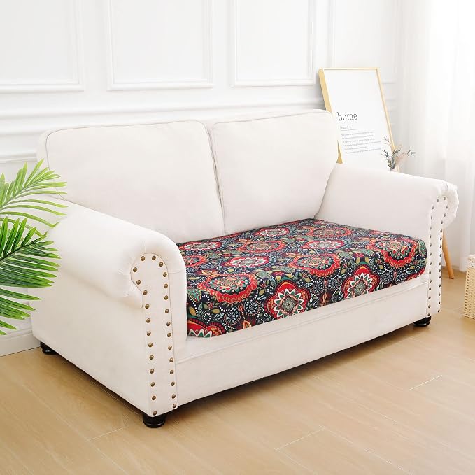 Printed Couch Cushion Covers, Floral Cushion Covers, Magic Sofa Covers Washable - Image 5