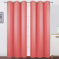 Blackout Curtains 42 x 84 inch/Coral Curtains Set of 2 Panels/Thermal Insulated by Lemomo