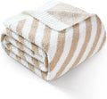 Snuggle Sac Ultra Soft Throw Blanket, Cozy Knitted, Fuzzy Knit Striped by SnuggleSac