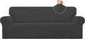 Easy-Going Stretch Oversized Sofa Couch Slipcover Washable Dark Gray | 1-Piece by Easy-Going