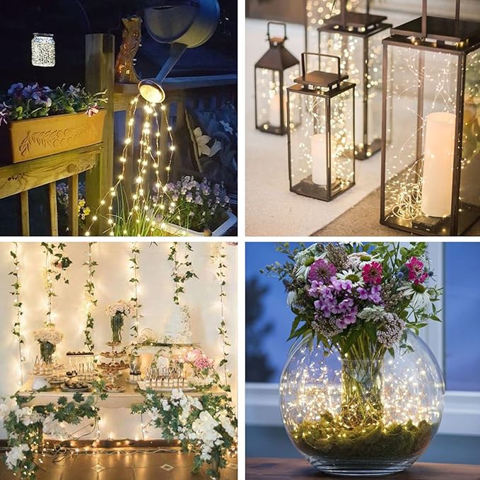 Warm White Fairy Lights Battery Operated, 7ft Mini Lights for Mason Jar, 12-Pack 20 Small LED String Lights for Crafts Bedroom Wedding Party Table Bottle Christmas Firefly Fairy Decoration