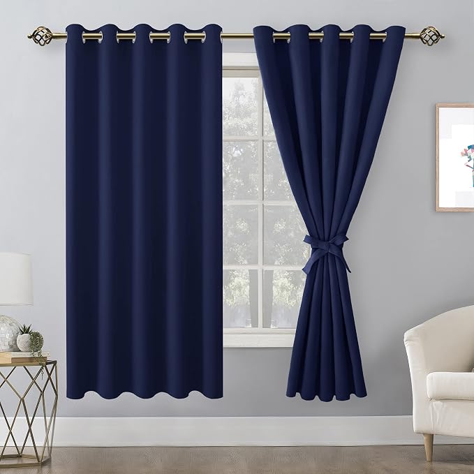 Blackout Curtains for Bedroom, 60 x 63 Inches Length, Window Curtains for - Image 8
