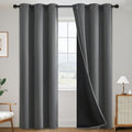 SimpleHome Grey 100% Blackout Curtains Room Darkening Living Room 84 Inch | by SimpleHome