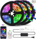 QZYL Led Lights for Bedroom,49.2 Feet Led Strip Lights,Music Sync Color Changing Flexible Rope Lights with Remote App Control Luces Led Strips Lights for Party Home Decoration