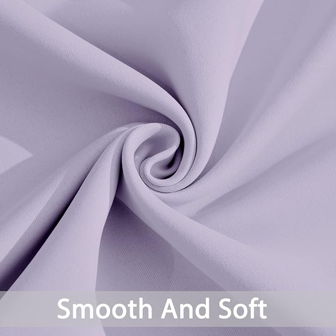 Yakamok Room Darkening Curtains 42x72 inch Length Lilac-Living Room | 2 panels - Image 4