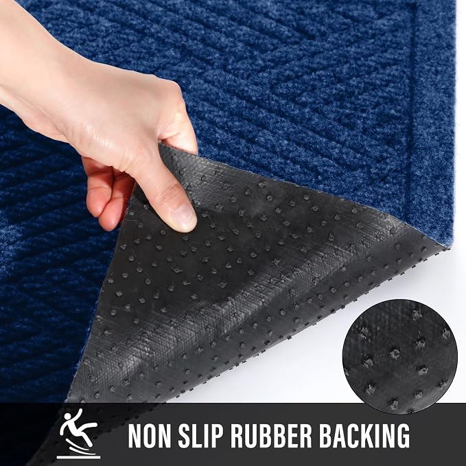 Sturdy Front Door Mat, Absorbent Muddy Dirt Resist Welcome Door Mats Outdoor - Image 4