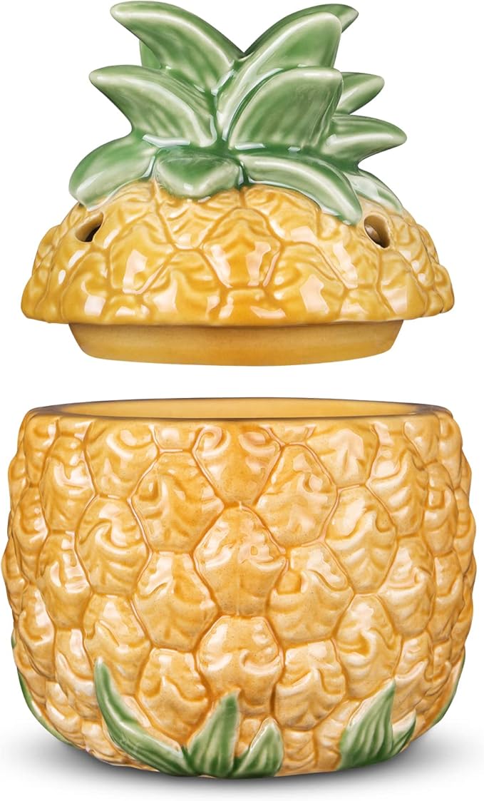 STAR MOON Wax Melt Warmer for Scented Wax Electric - Tropical Pineapple Design with Ceramic Warming Plate - Ideal for Home and Office - No Flame