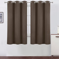 Chocolate Brown Thermal Blackout Curtains/38 x 63 Inch/Set of 2 Panels Room by Lemomo