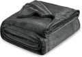 Bedsure GentleSoft Fleece Blankets Queen Size Dark Grey by Unknown