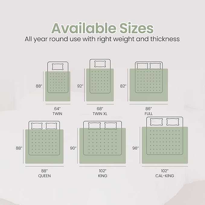 Utopia Bedding Comforter Duvet Insert, Quilted Comforter with Corner Tabs, Box Stitched Down Alternative Comforters Queen Size (Sage Green)
