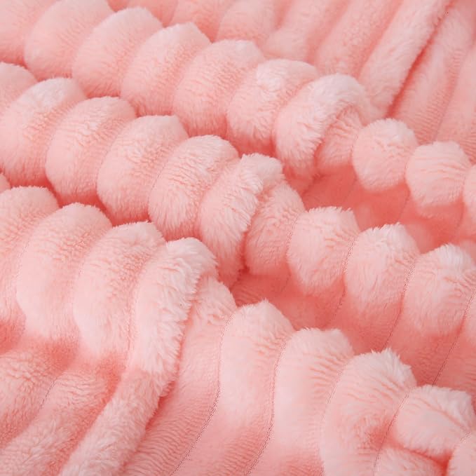 Light Pink Fleece Throw Blanket 50”×60” - Image 6