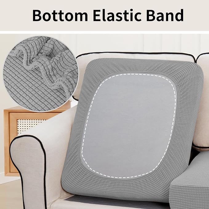 Easy-Going Stretch 3 Pieces Oversized Couch Cushion Cover - Image 4