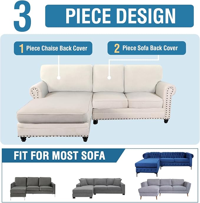 H.VERSAILTEX Backrest Cushion Covers Sectional Couch Back Cushion Covers - Image 8