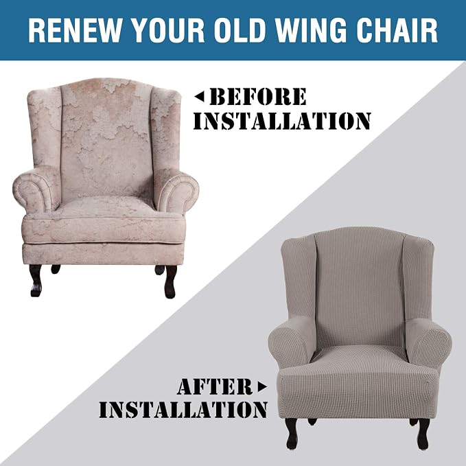 H.VERSAILTEX Wing Chair Slipcover Chair Covers - Image 4