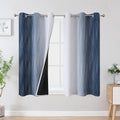 Navy Blue and Greyish White Blackout Curtains by ESTELARTEXTILER