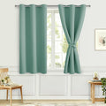 Blackout Curtains for Bedroom, Sage Green, 42 x 54 Inch, 2 Panels | Thermal by Hiasan