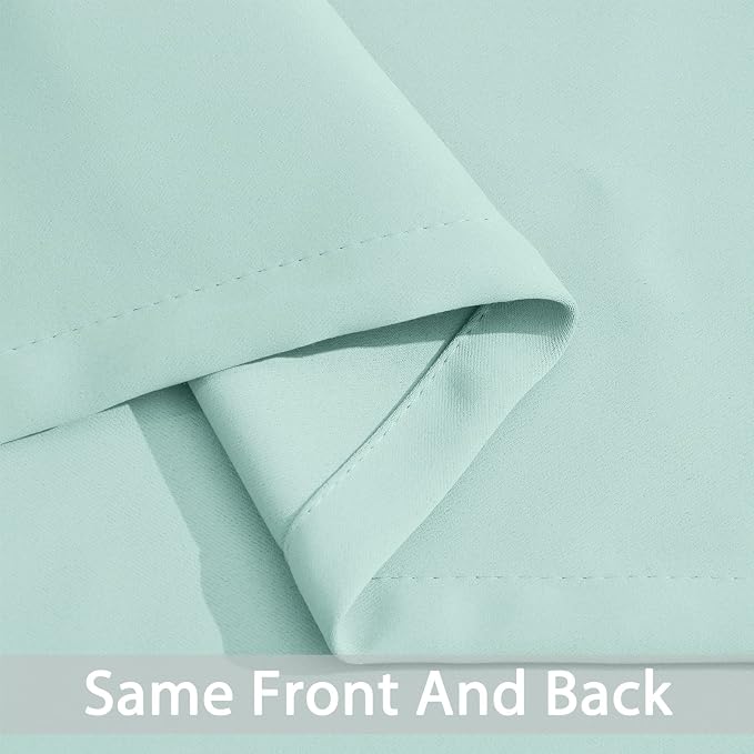 Yakamok Room Darkening Curtains 62x63 inch Length Aqua-Living Room | 2 panels - Image 4