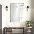 CULER Black Bathroom Wall Mirror,30 x 40 Inch Large Rectangle Vanity Modern Tempered Glass Mirror for Bedroom,Living Room,Entryway (30x40 Inch, Black)