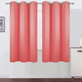 Coral Blackout Curtains 42 x 63 Inch Length/Set of 2 Curtain Panels/Thermal by Lemomo