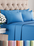 King 6 Piece Sheet Set - Comfy Breathable & Cooling - Ultra-Soft Hotel Luxury Bedding Set with 8-16 Inch Deep Pockets - 1 Flat & 1 Fitted Sheet & 4 Pillowcases - Wrinkle Free & Easy Care - Royal Blue